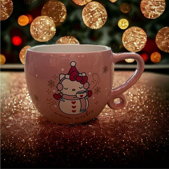 Sanrio Hello Kitty Christmas 2023 Winter Warm Wishes Pink Mug - Picture 1 of 5